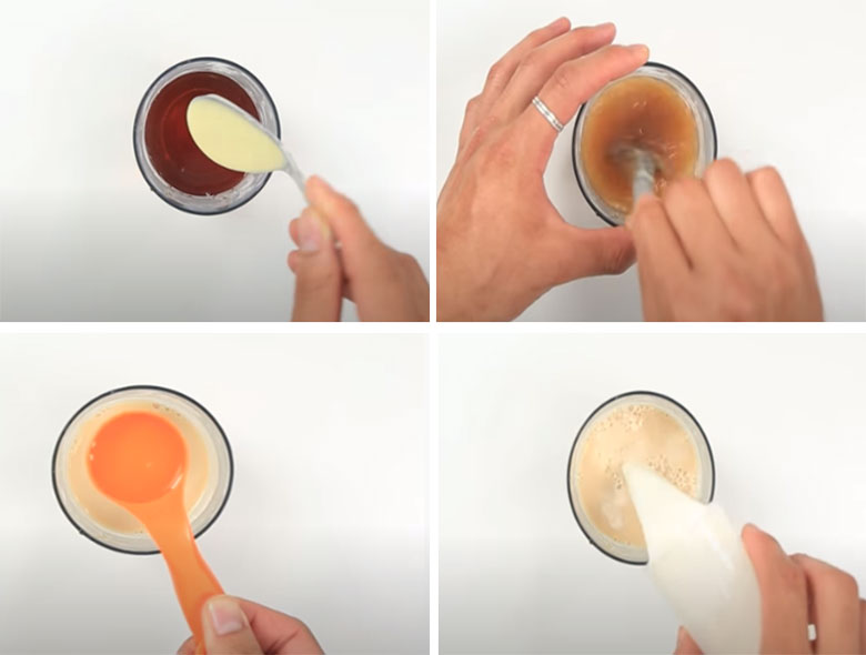 Cách pha trà sữa đào theo tỷ lệ sữa và siro đào