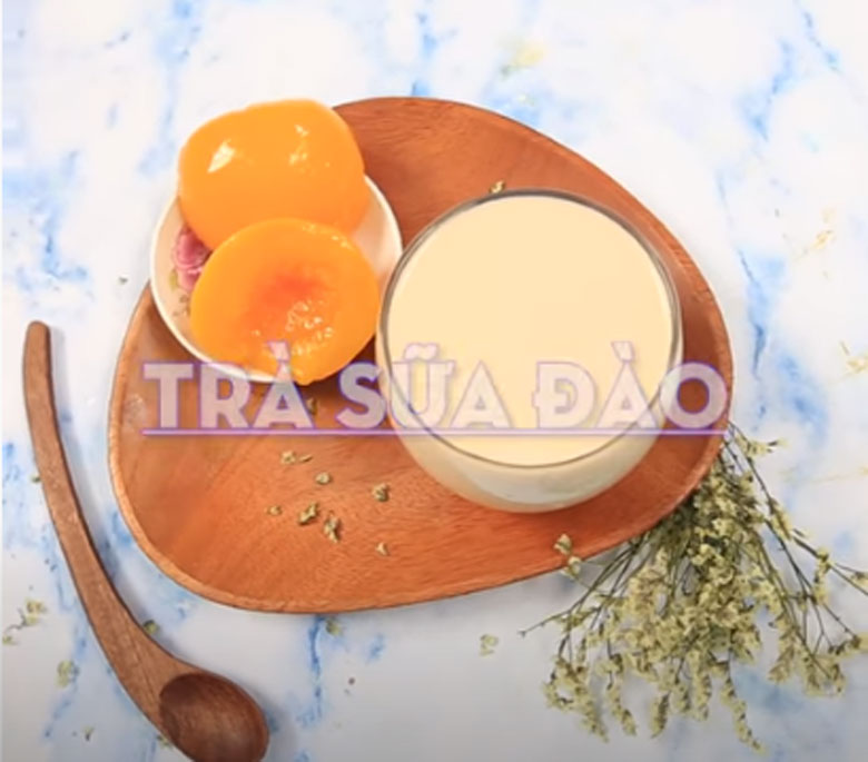 Trà sữa đào thưởng thức ngay hương vị thơm ngon nhé