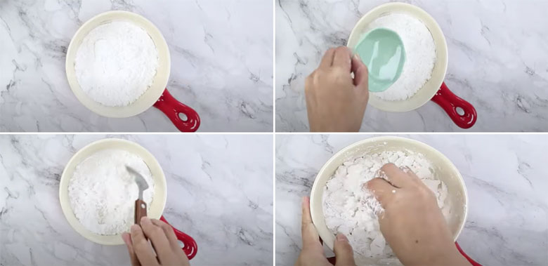 Cách làm trà sữa đào cozy cần trộn bột làm trân châu trắng