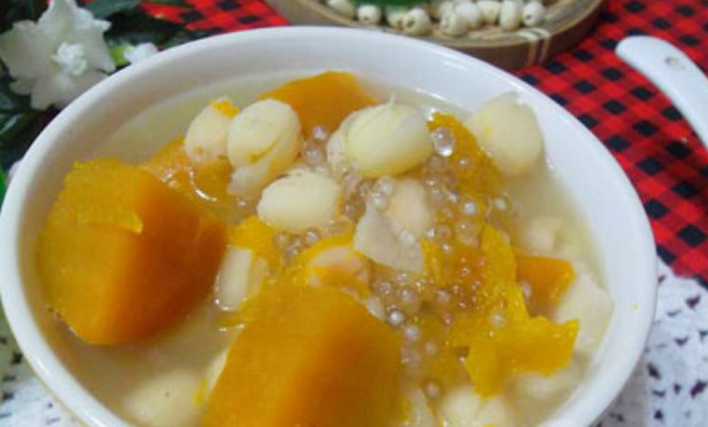 cách nấu chè bí đỏ hạt sen: Thành phẩm