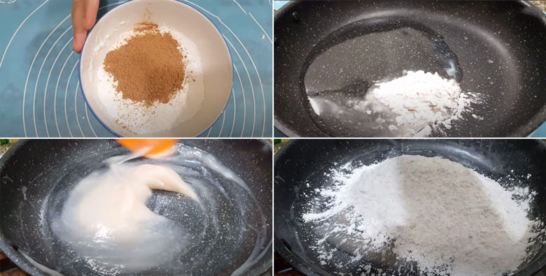 Cách làm trà sữa hạt dẻ khi trộn bột làm trân châu