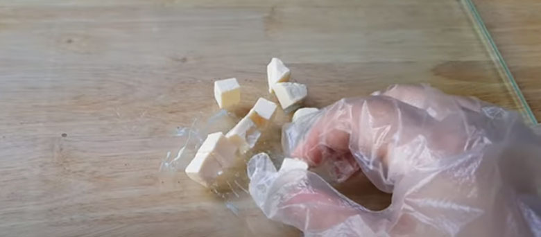 Thạch phô mai trà sữa miếng phô mai cắt nhỏ