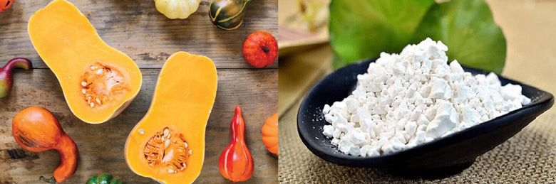 Cách nấu chè sắn dây bí đỏ: Nguyên liệu