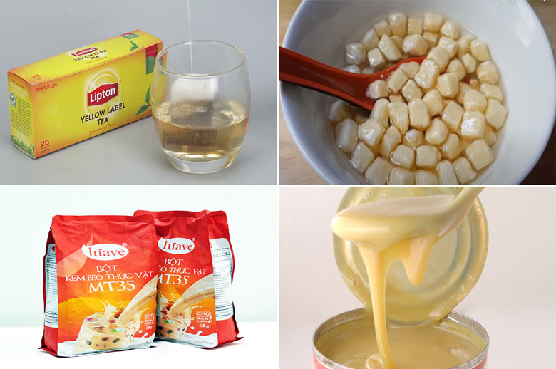 Trà sữa trân châu phô mai nguyên liệu làm trà sữa