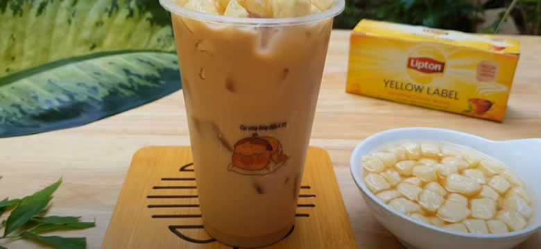 Trà sữa trân châu phô mai thơm ngon hấp dẫn uống là mê