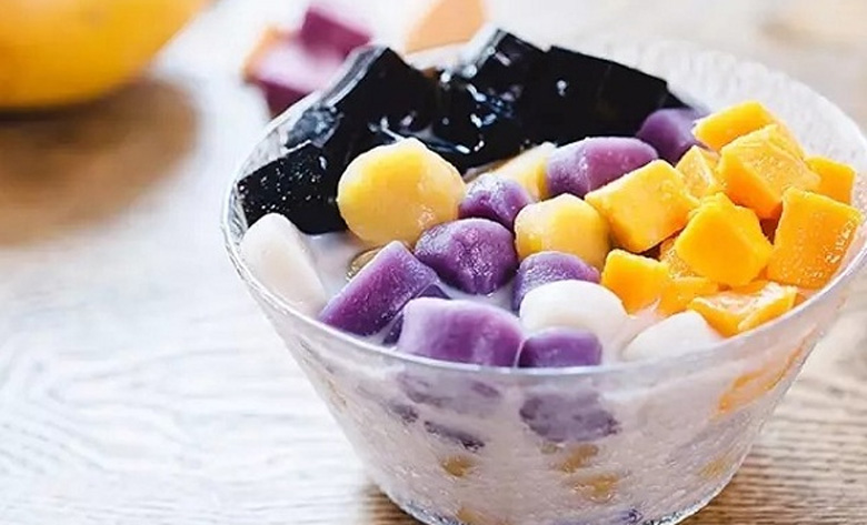 Cách nấu chè khoai lang dẻo: thành phẩm