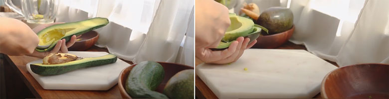 Cách làm trà sữa bơ thực hiện sơ chế bơ