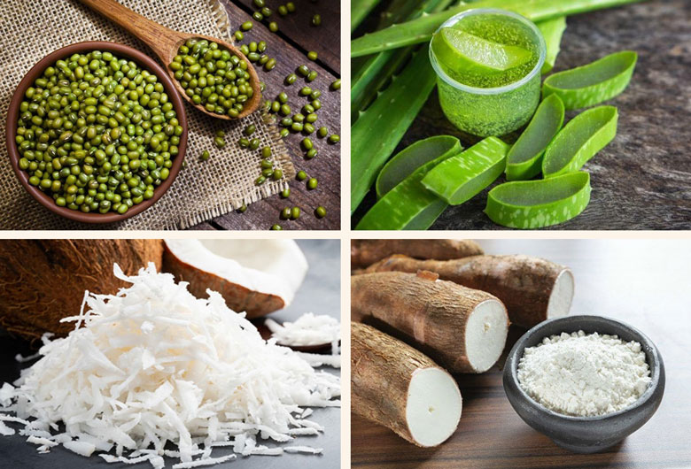 Cách nấu chè đỗ xanh nha đam: Nguyên liệu