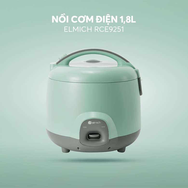 Thiết kế chắc chắn - Nồi cơm điện Elmich 1.8 lít RCE9251