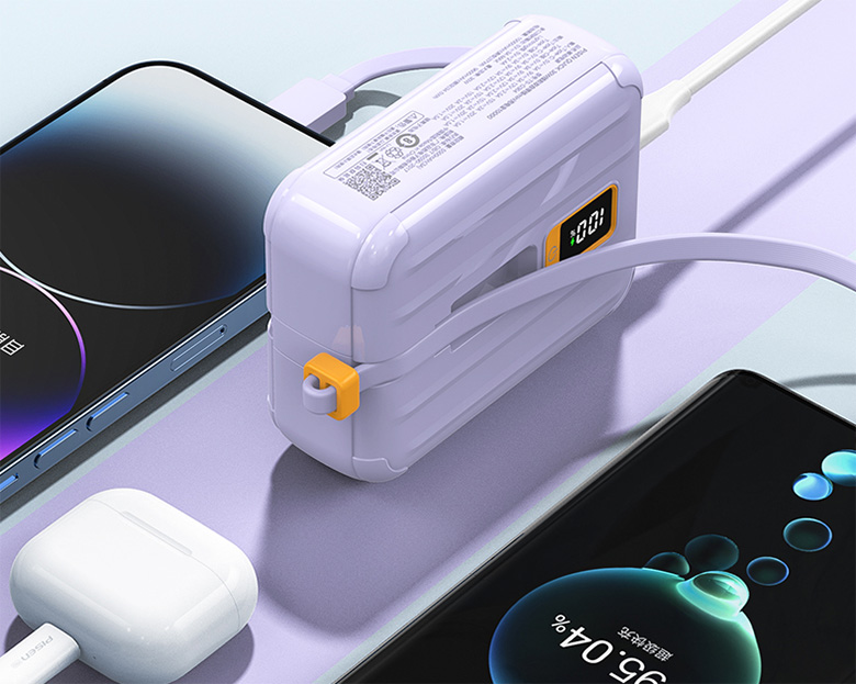 Sạc nhanh 30W - Sạc dự phòng PISEN QUICK - PowerLink Tiny 30W 10000mAh - Tím 