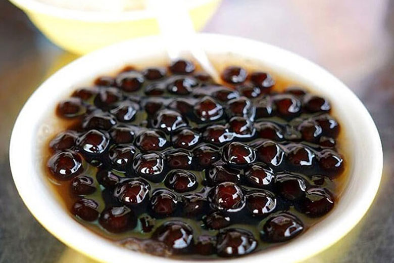 Công thức trà sữa nướng hoàn thành bước làm trân châu đen