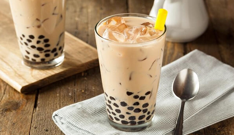 Cách làm liptom sữa trân châu: Thành phẩm