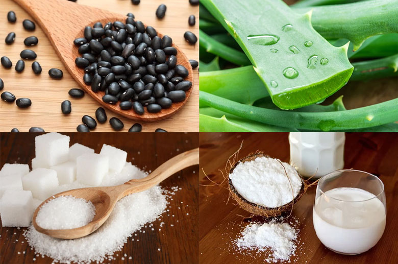 Cách nấu chè đậu đen nha đam: Nguyên liệu