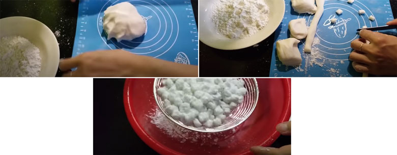 Cách làm trân châu caramel thực hiện nặn hạt trân châu