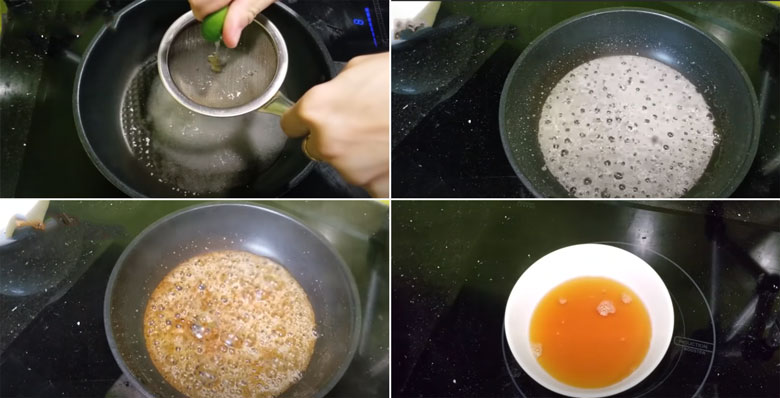Cách làm trân châu caramel làm nước caramel