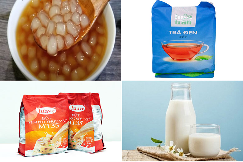 Nguyên liệu làm trà sữa caramel