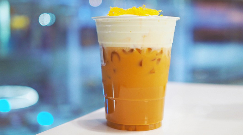 Cách làm trà xoài macchiato: thành phẩm