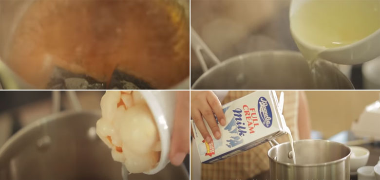 Cách làm trà sữa vải bằng vải tươi cách nấu