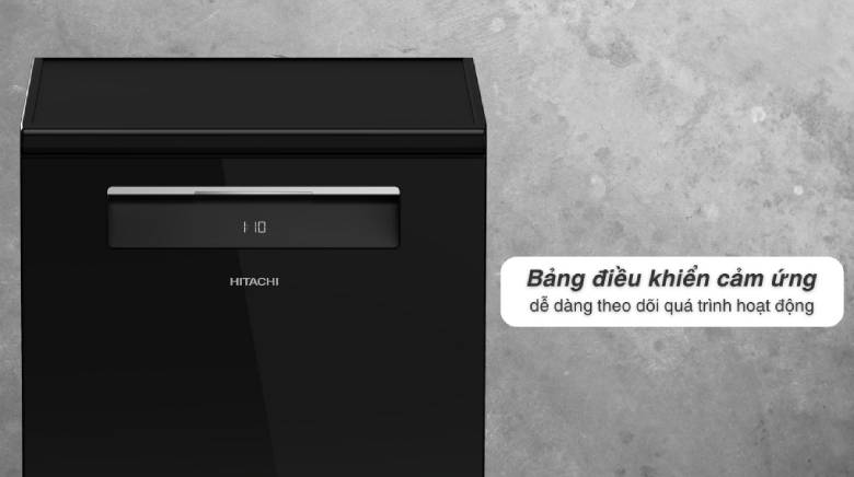 Máy rửa bát độc lập Hitachi HDF-F158CVGB - Bảng điều khiển cảm ứng