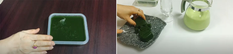 Cách làm trà sữa bằng bột trà xanh thành phẩm thạch rau câu bột trà xanh giòn dẻo