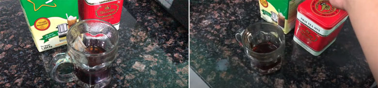 Cách làm trà sữa hạt chia bằng trà thái đỏ đi ủ trà thái đỏ