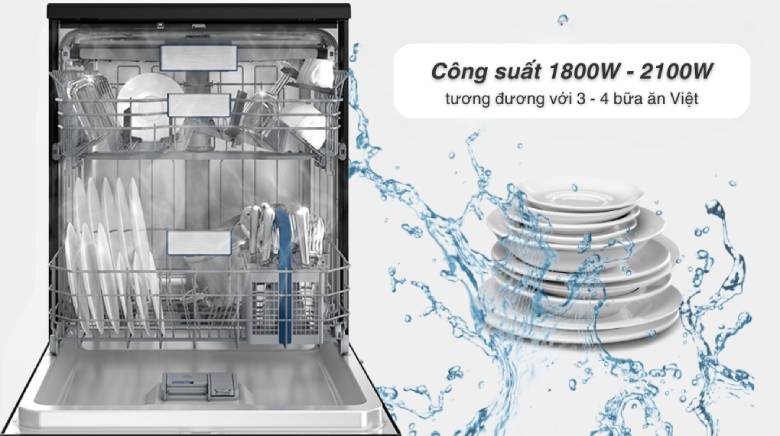 Máy rửa bát độc lập Hitachi HDF-F146VX - Công suất mạnh mẽ