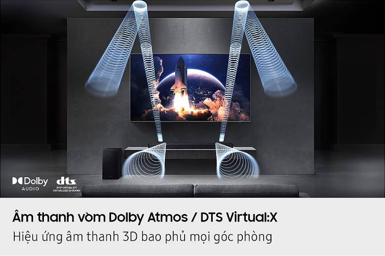Bộ loa thanh Samsung HW-Q600F/XV 380W - công nghệ Dolby Atmos & DTS Virtual:X