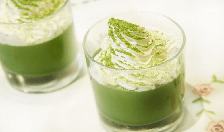 Cách làm trà xanh đá xay: thành phẩm