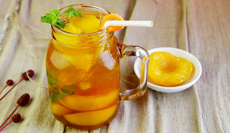 Cách pha trà đào mật ong ấm áp: thành phẩm