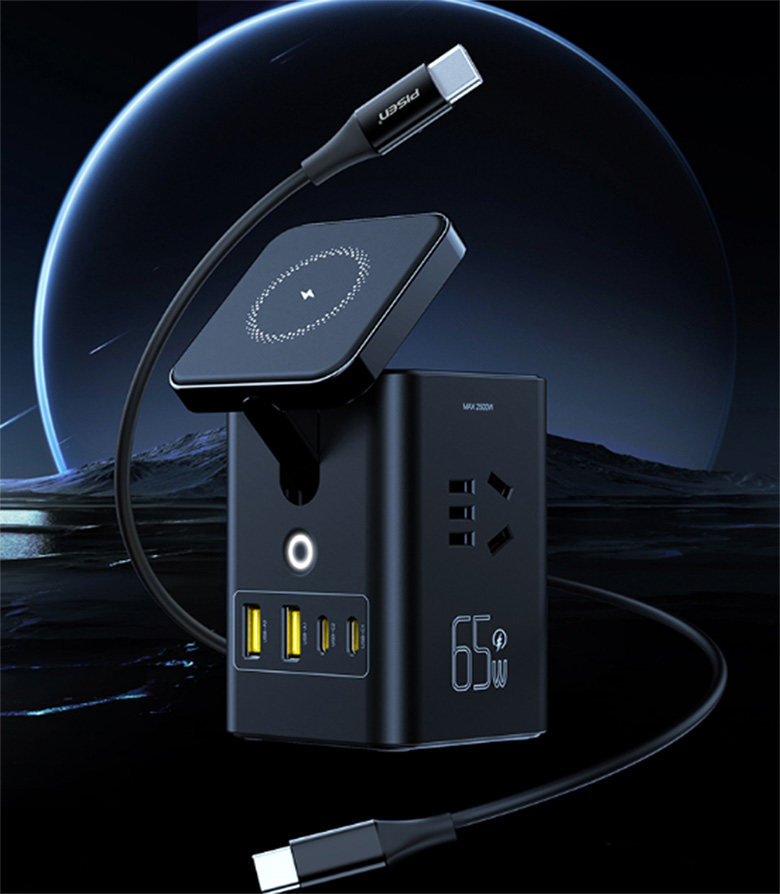 Thiết kế thông minh - Trạm sạc để bàn PISEN PRO Desktop MagStation KF25 - Black Warrior