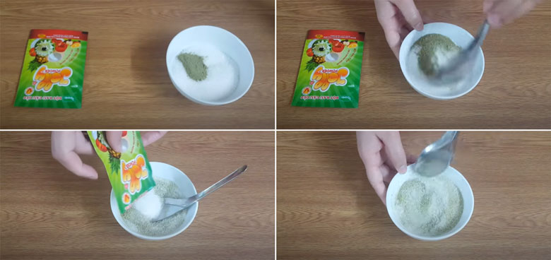 Cách làm trân châu trà xanh từ bột rau câu khi trộn bột rau câu với trà xanh