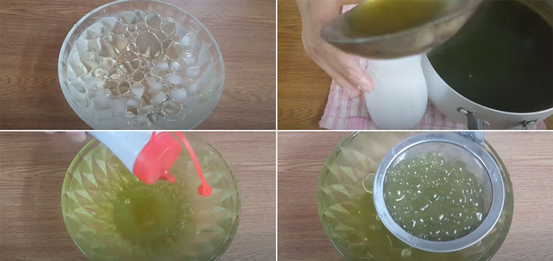 Cách làm trân châu trà xanh từ bột rau câu làm trân châu trà xanh thạch rau câu