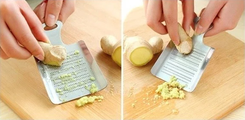 Cách làm trà chanh gừng: Bào nhỏ gừng