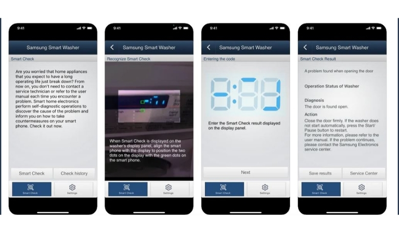 Nhận kết quả sau khi thực hiện cách test lỗi máy giặt Samsung cửa ngang