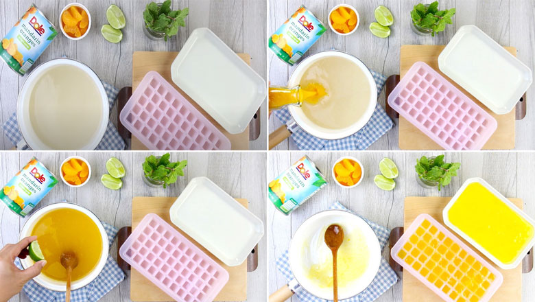 Cách làm trà sữa trái cây vị cam làm đông thạch cam