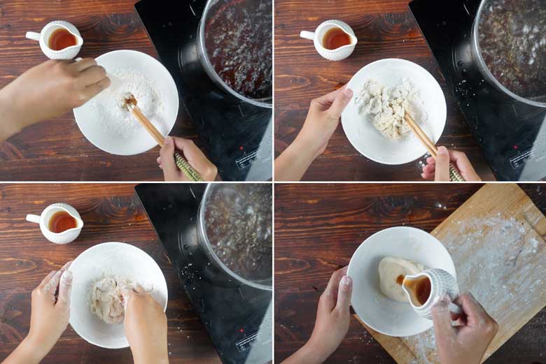 Cách làm trân châu hoàng kim cần nhào bột