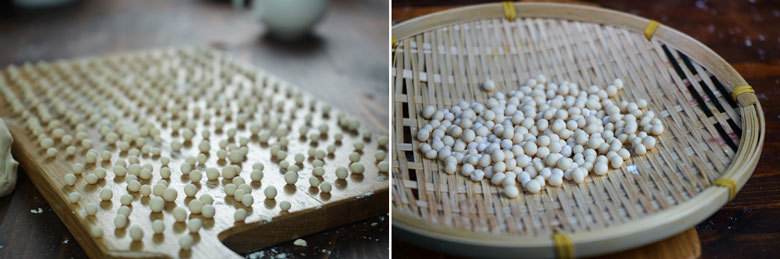 Cách nấu trân châu hoàng kim cần nặn hạt trân châu