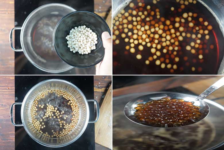 Cách luộc trân châu hoàng kim đơn giản