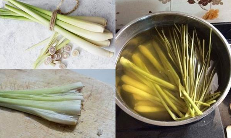 Cách làm trà chanh đào sả: Nấu nước đường