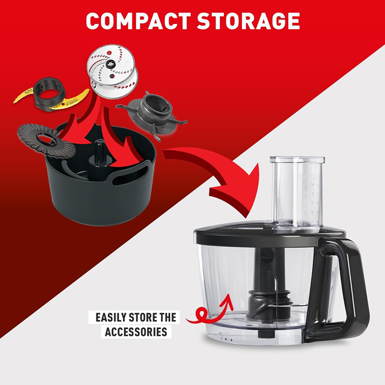 Máy xay đa năng Tefal Double Force DO821838 lưu trữ dễ dàng