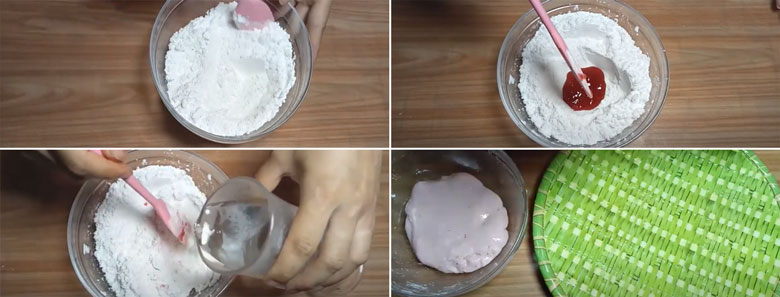 Cách làm trà sữa trân châu vị dâu cần trộn bột làm trâu châu vị dâu