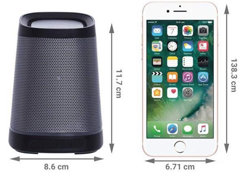 kích thước Loa Fenda Bluetooth W7