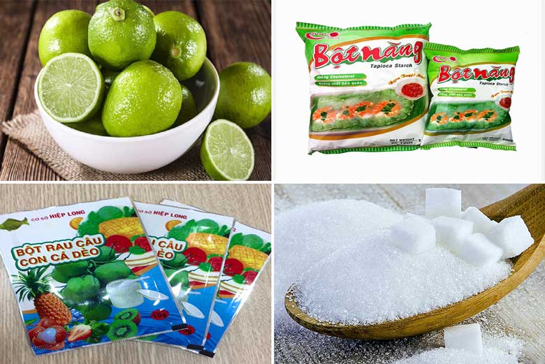 Nguyên liệu chuẩn bị cách làm trân châu trắng