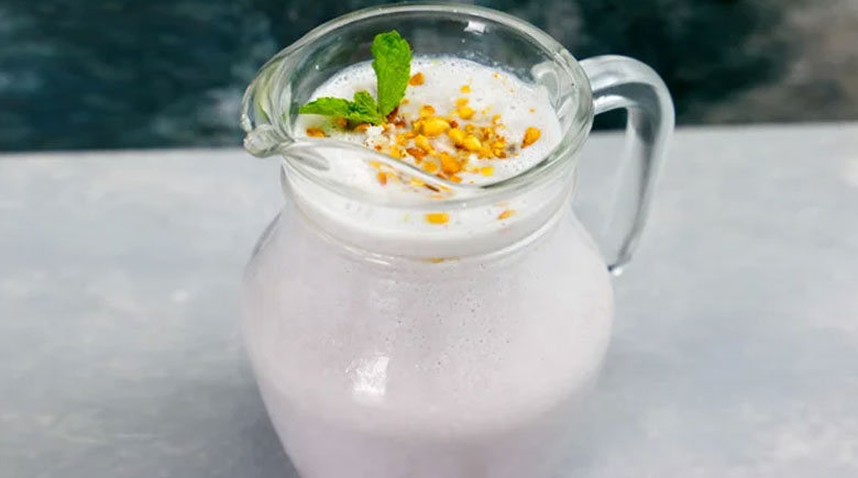 Cách nấu sữa khoai môn dừa: thành phẩm