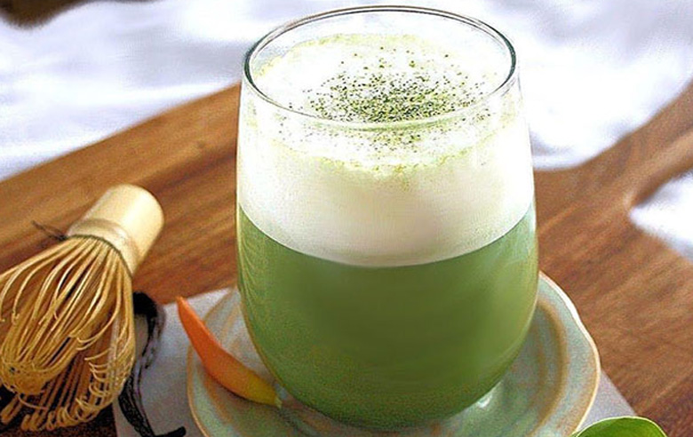 Cách pha matcha macchiato: thành phẩm