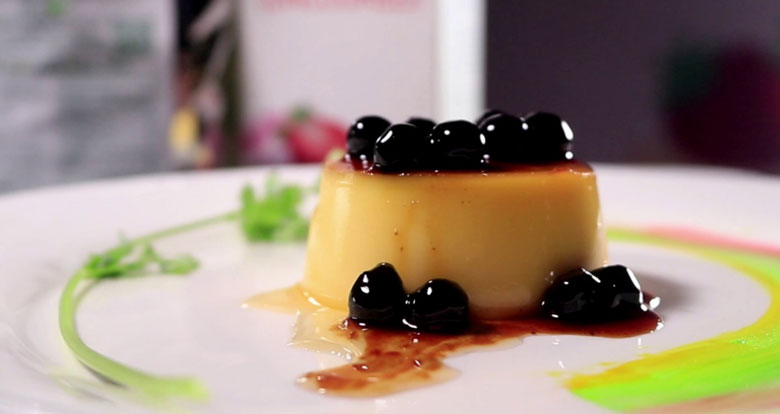 Các món với trân châu đen: Bánh flan trà sữa trân châu đường đen