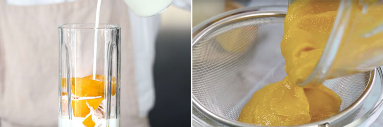 Công thức làm trà sữa bí đỏ thực hiện cách làm nước sốt bí đỏ