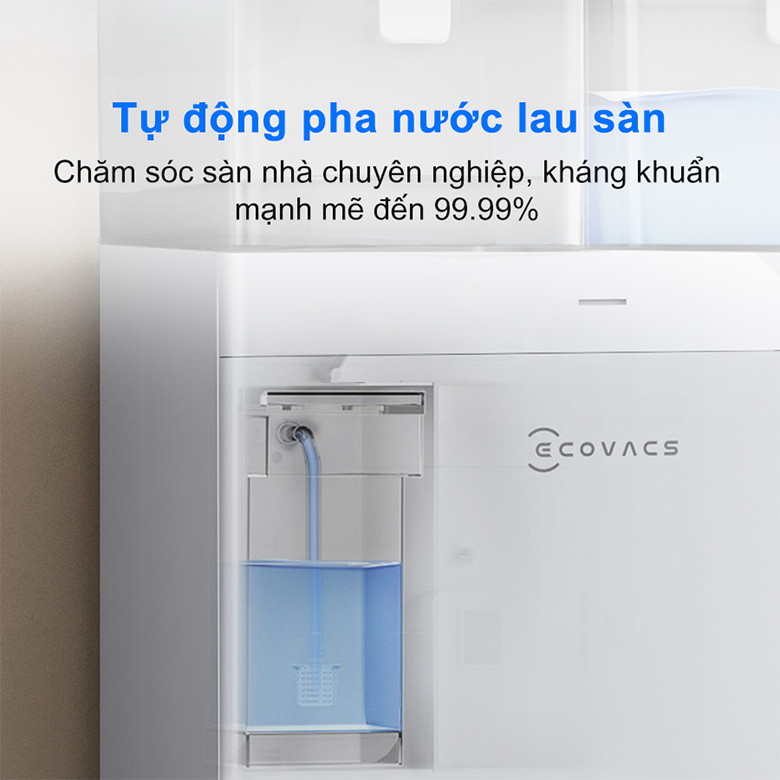 Robot hút bụi lau nhà Ecovacs T30C - Trắng tự động pha nước lau sàn