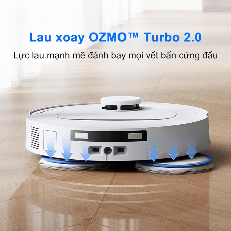 Robot hút bụi lau nhà Ecovacs T30C - Trắng lau xoay Ozmo