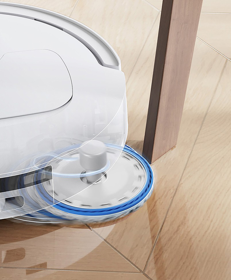 Robot hút bụi lau nhà Ecovacs Deebot T30C Trắng khăn lau mở rộng